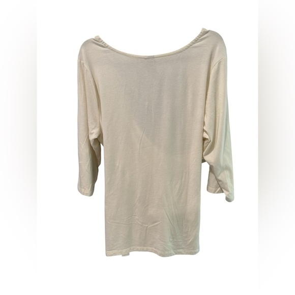 Sahalie Cream Wrap Blouse size XL 55% cotton - Picture 6 of 11